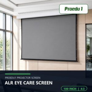 Proedu1 ALR Eye Care Screen 100 Inch 4:3 จอสู้แสงถนอมสายตา พร้อมโลโก้ Proedu1 ขนาด 100 นิ้ว อัตราส่วน 4:3