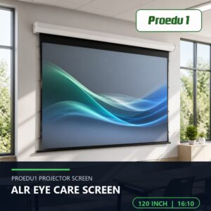 Proedu1 ALR Eye Care Screen 120 Inch 16:10 จอสู้แสงถนอมสายตา พร้อมโลโก้ Proedu1 ขนาด 120 นิ้ว อัตราส่วน 16:10