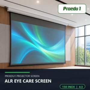 Proedu1 ALR Eye Care Screen 150 Inch 4:3 จอสู้แสงถนอมสายตา พร้อมโลโก้ Proedu1 ขนาด 150 นิ้ว อัตราส่วน 4:3