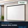 Proedu1 Manual Projector Screen 100 Inch 16:9 พร้อมโลโก้ Proedu1 ขนาด 100 นิ้ว อัตราส่วน 16:9