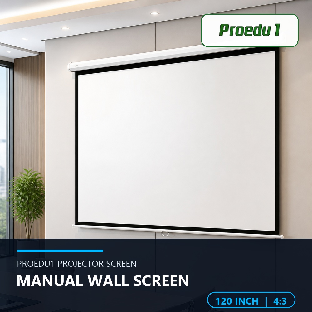 Proedu1 Manual Screen 120 Inch 4-3