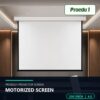 Proedu1 Motorized Projector Screen 200 Inch 4:3 พร้อมโลโก้ Proedu1 ขนาด 200 นิ้ว อัตราส่วน 4:3